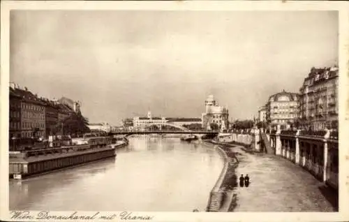 Ak Wien 1 Innere Stadt, Donaukanal, Urania