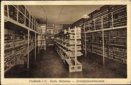 Ak Feldkirch Vorarlberg, Stella Matutina, Zeitschriftenbibliothek
