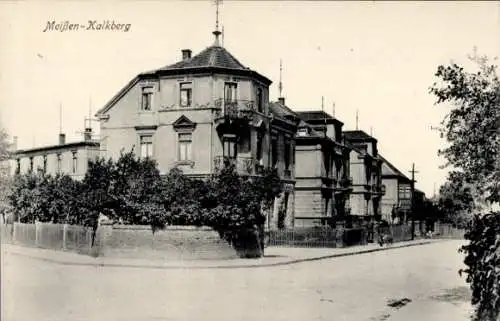 Ak Meißen an der Elbe, Kalkberg, Straßenpartie