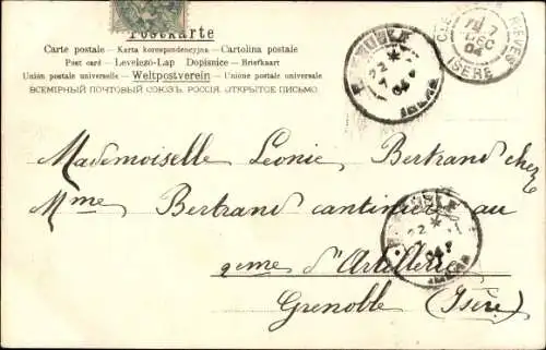 Litho Frau auf einer Bank sitzend, Taube, Amphore