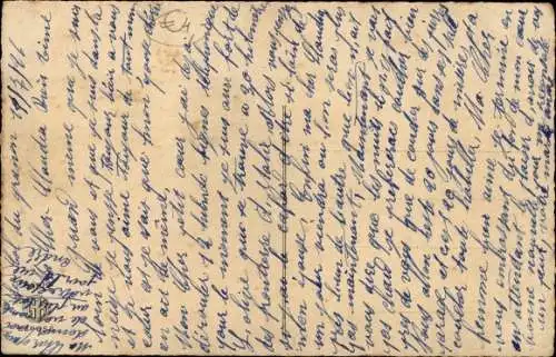 Ak Language of Hearts, Lila Herz, Orange Herz, Braunes Herz