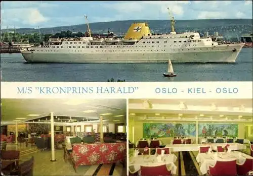 Ak Fährschiff MS Kronprins Harald, Linie Oslo Kiel, Innenansicht