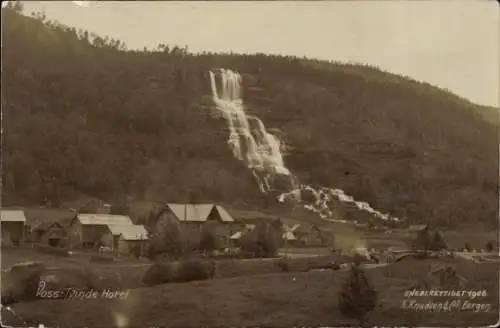 Ak Voss Norwegen, Tvinde Hotel, Wasserfall