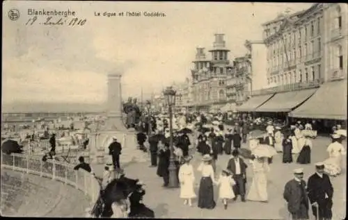 Ak Blankenberghe Blankenberge Westflandern, La Digue, Hotel Godderis