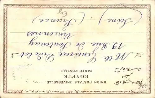 Ak Ägypten, Reiter auf einem Esel