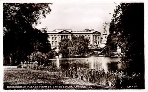 AK City of Westminster London England, Buckingham Palace, vom St. James's Park