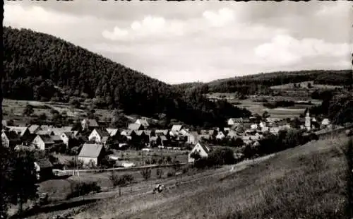 Ak Heimbuchenthal im Spessart, Totalansicht, Gasthaus und Pension Zur Linde