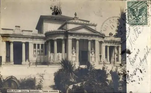 Ak Milano Mailand Lombardia, Cimitere Monumentale