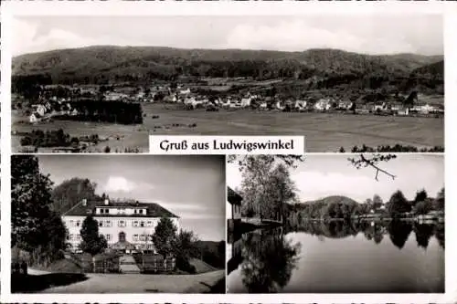 Ak Ludwigswinkel in der Pfalz, Gesamtansicht, Haus, See