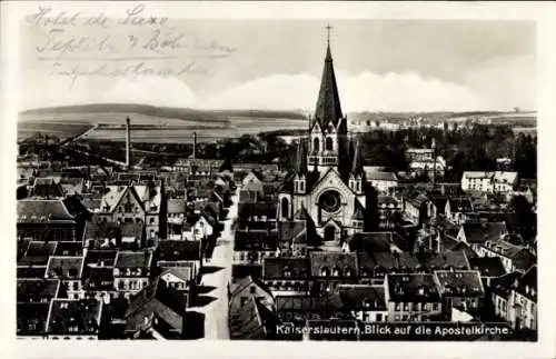 Ak Kaiserslautern in der Pfalz, Blick auf die Apostelkirche