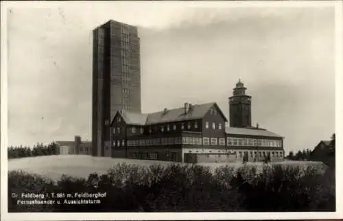 Ak Niederreifenberg Schmitten im Taunus, Großer Feldberg, Fernsehsender, Aussichtsturm