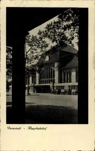 Ak Darmstadt in Hessen, Hauptbahnhof