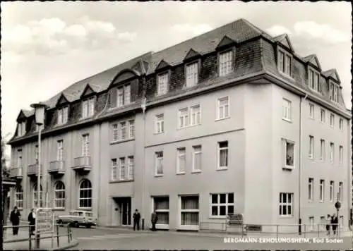 Ak Bad Soden am Taunus Hessen, Bergmann-Erholungsheim, Auto