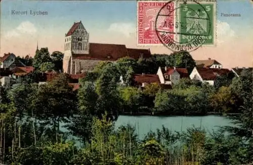 Ak Lychen in der Uckermark, Teilansicht