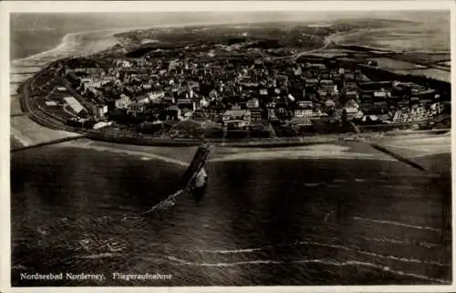 Ak Nordseebad Norderney Ostfriesland, Fliegeraufnahme