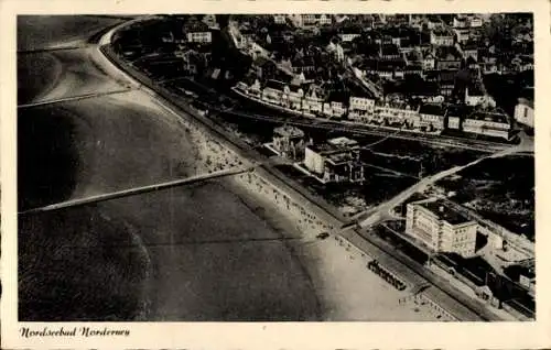 Ak Nordseebad Norderney Ostfriesland, Fliegeraufnahme