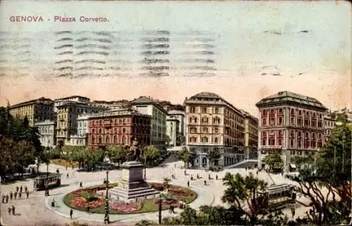 Ak Genova Genua Ligurien, Piazza Corvetto