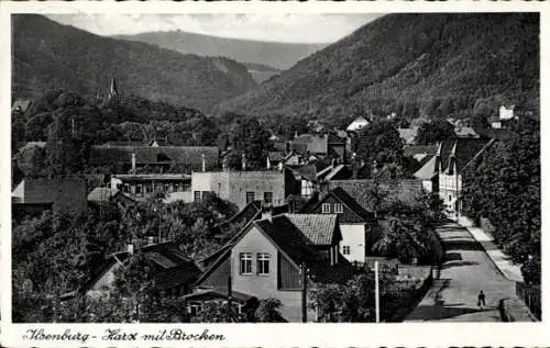 Ak Ilsenburg im Harz, Ortsansicht, Brocken