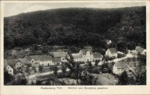 Ak Rastenberg in Thüringen, Blick vom Burgberg, Mühltal