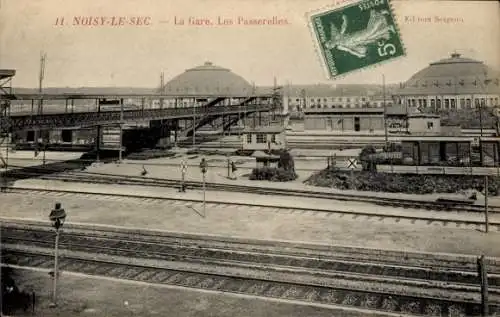 Ak Noisy le Sec Seine Saint Denis, Bahnhof
