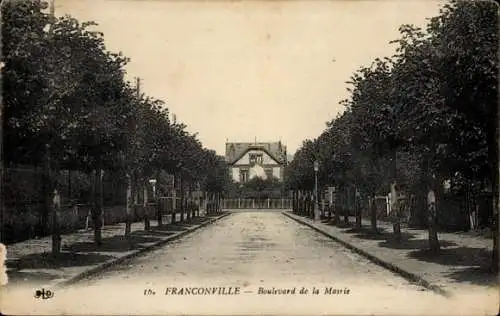 Ak Franconville Val d Oise, Boulevard de la Mairie