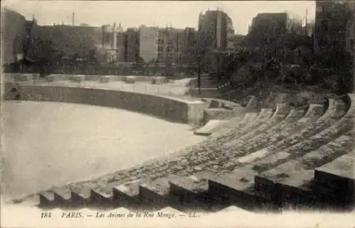 Ak Paris V, Les Arenes de la Rue Monge