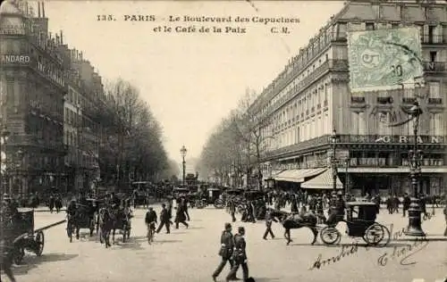 Ak Paris IX, Boulevard de Capucines, Le Cafe de la Paix