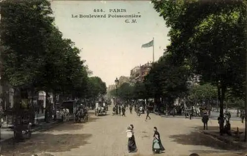 Ak Paris II Bourse, Boulevard Poissonniere