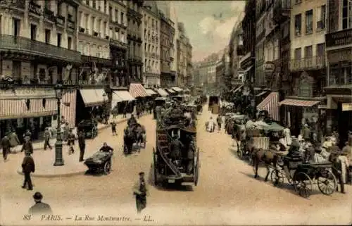 Ak Paris II, La Rue Montmartre