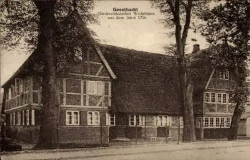 Ak Geesthacht in Schleswig Holstein, Niedersächsisches Wohnhaus aus dem Jahre 1756