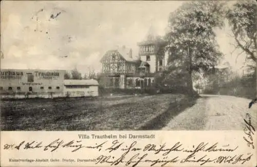 Ak Darmstadt in Hessen, Villa Trautheim