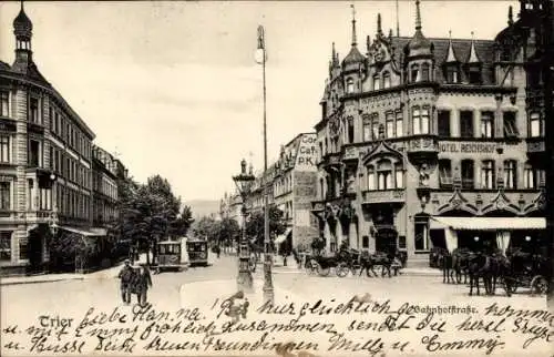 Ak Trier an der Mosel, Bahnhofstraße