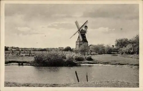 Ak Ostseebad Graal Müritz, Mühle mit Teich