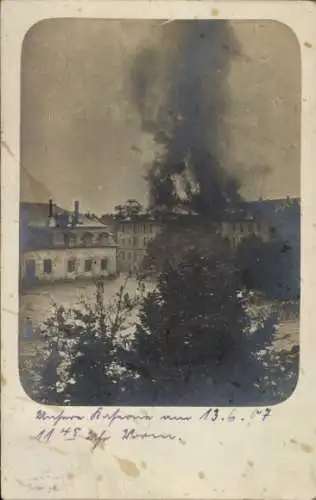 Foto Ak Kaserne in Brand, 1907