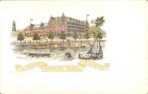 Litho Durban Südafrika, Marine Hotel