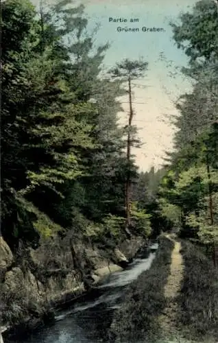 Ak Brandov Brandau Region Aussig Böhmen, Grüner Graben