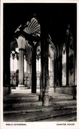 Ak Wells Somerset England, Kathedrale, Kapitelsaal
