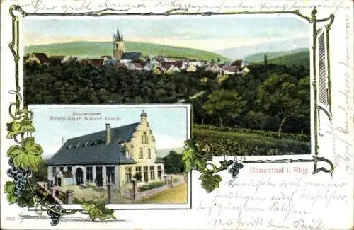 Ak Rauental Koblenz in Rheinland Pfalz, Restaurant vom Winzer Verein, Panorama, Weinranken