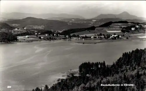 Ak Keutschach am See Kärnten, Panorama, See