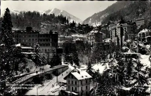 Ak Bad Gastein Badgastein in Salzburg, Teilansicht, Schneeansicht