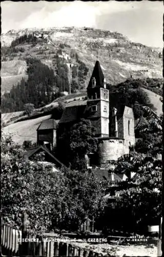 Ak Eisenerz Steiermark, Oswaldikirche, Erzberg