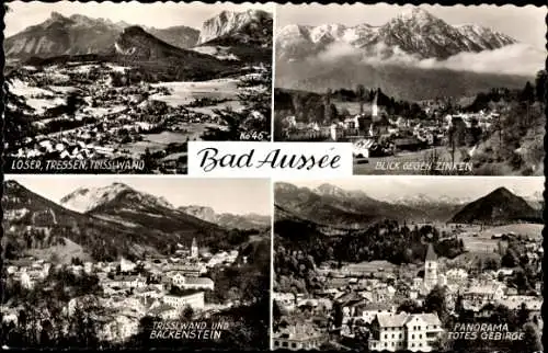 Ak Bad Aussee Steiermark, Panorama, Zinken, Totes Gebirge, Backenstein, Trisslwand