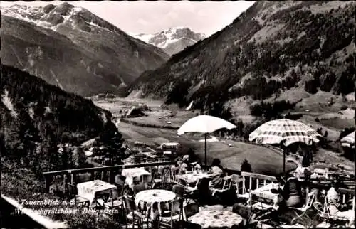 Ak Bad Gastein Badgastein in Salzburg, Tauernblick, Restaurant Windischgrätzhöhe, Terrasse