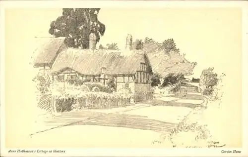 Künstler Ak Shottery Stratford upon Avon Warwickshire England, Anne Hathaways Cottage