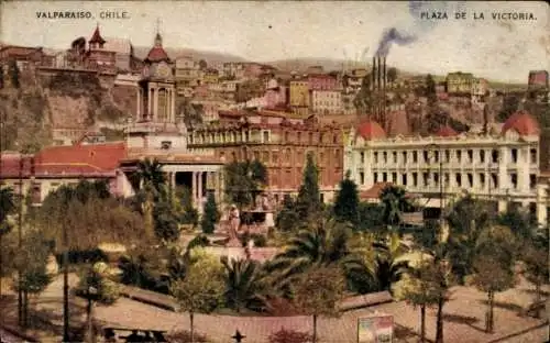 Ak Valparaíso Chile, Plaza de la Victoria