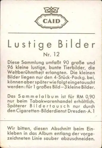 Sammelbild Lustige Bilder Nr. 12, Orang Utan und Schwein beim Eisstockschießen mit Gemüse