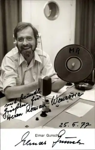 Ak Schauspieler Elmar Gunsch, Portrait, Autogramm