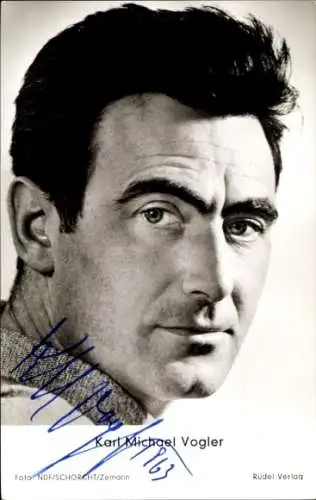 Ak Schauspieler Karl Michael Vogler, Portrait, Autogramm