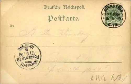 Litho Hohnstein Sächsische Schweiz, Hockstein im Polenztal, Gasthaus