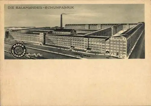 Künstler Ak Kornwestheim in Württemberg, Salamander Schuhfabrik